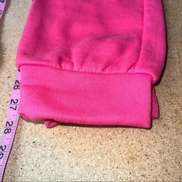 Pink Hoodie & Sweatpants Set Girls XL See-No-Evil Monkey Prints Comfortable Loun - Picture 13 of 15